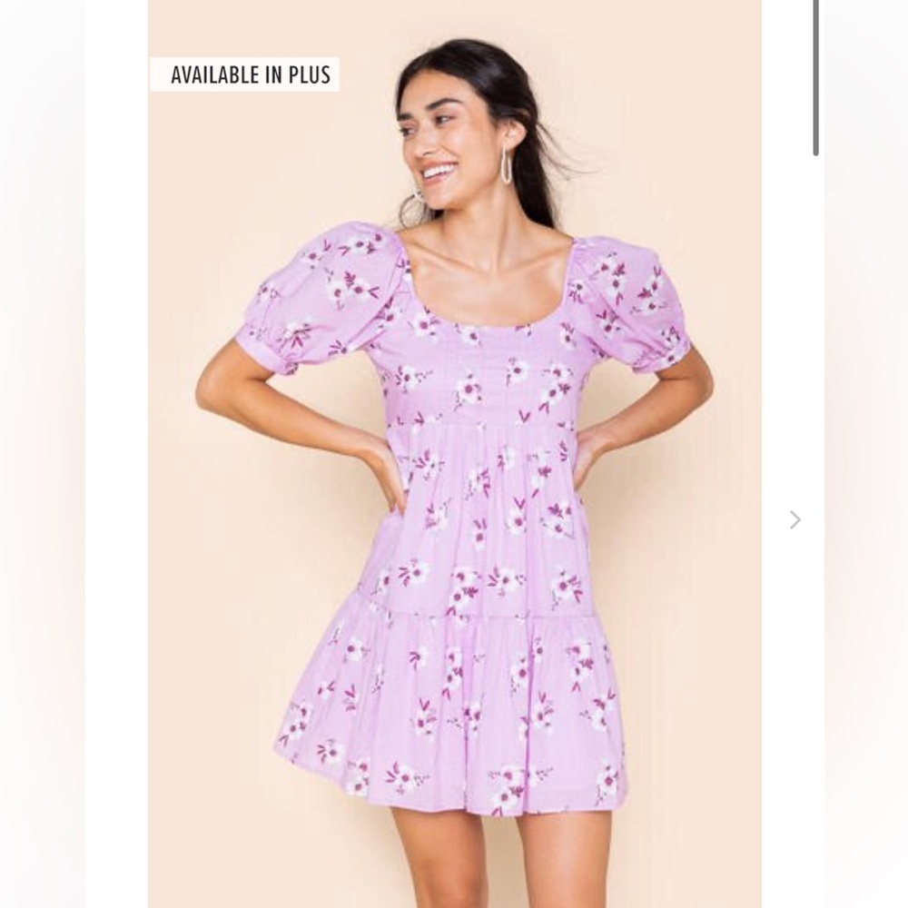 Floral puff sleeve dress